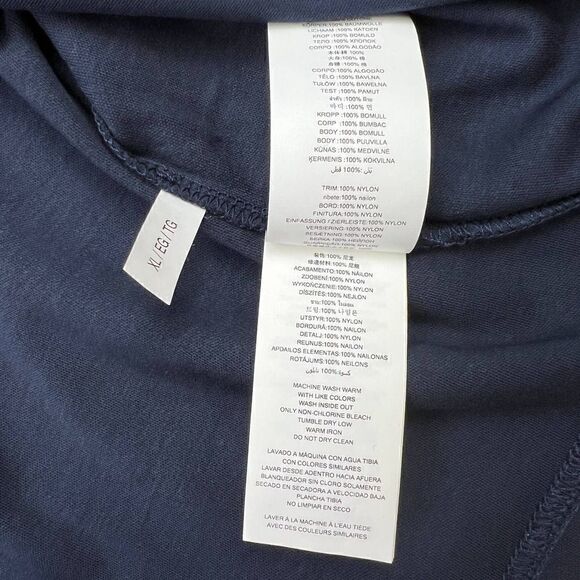 New Michael Kors Men US XL Navy Blue Sweatshirt Crew Neck Pullover Long Sleeve - Picture 8 of 8